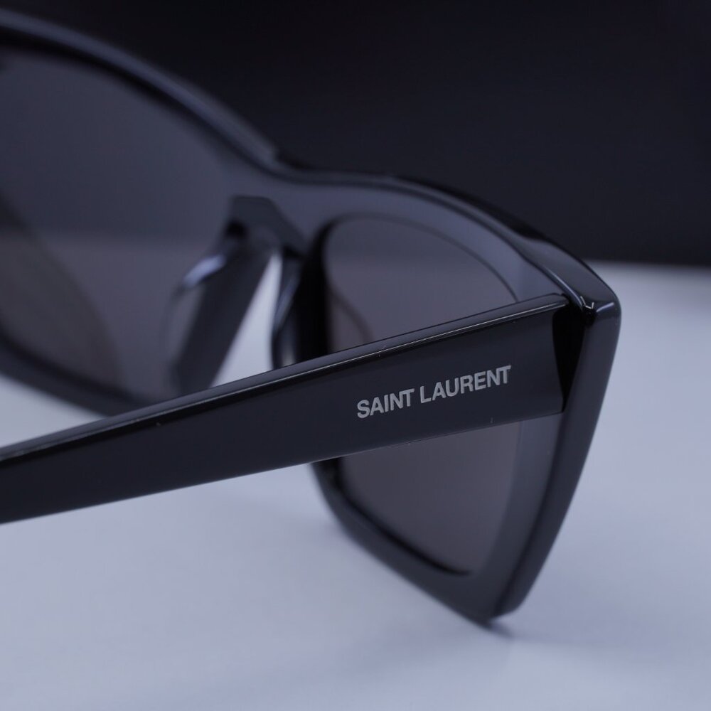 Saint Laurent SL276 MICA 001 Cat Eye Sunglasses - Black/Grey - Picture 7 of 15
